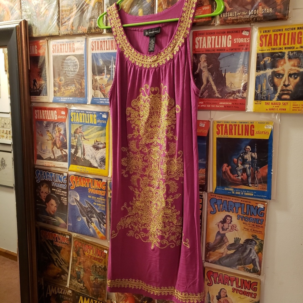 INC International Concepts pink and gold dress XL